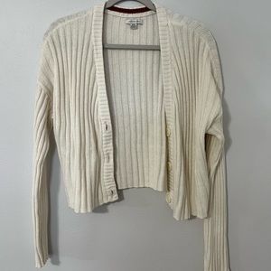 american eagle button up sweater cropped | size medium